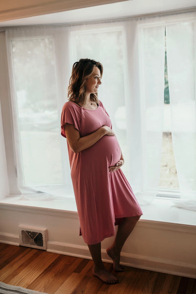 Rose Mommy Labor, Delivery, & Nursing Gown