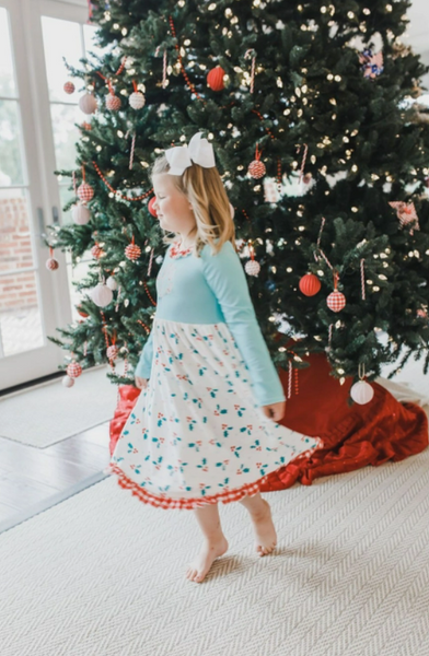 Bright Hollies Ruffle Gown