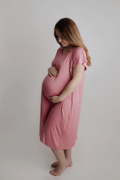 Rose Mommy Labor, Delivery, & Nursing Gown