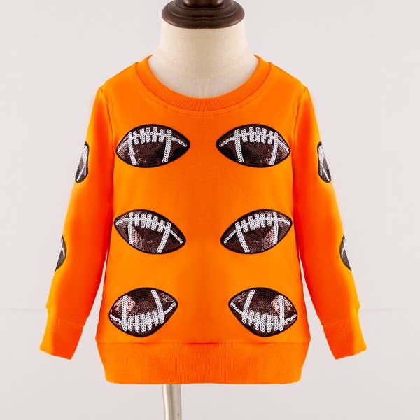 Sequin Football Shirt-Orange