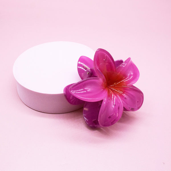 Plumeria Flower Hair Claw Clip - Tropical Floral