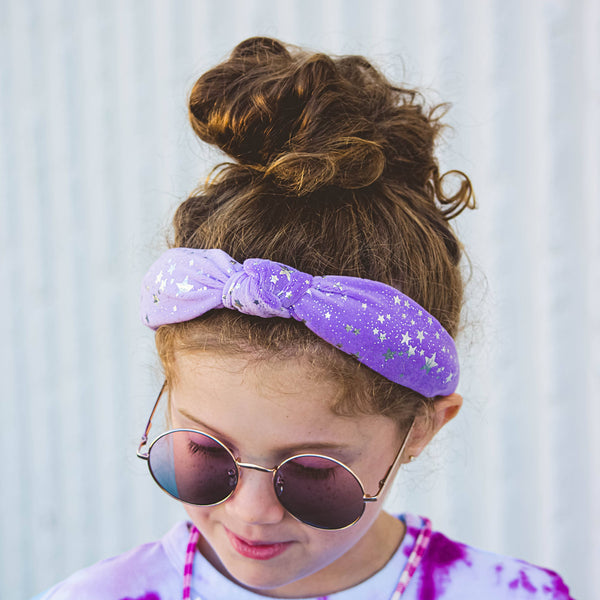 Metallic Star Velvet Knot Headband