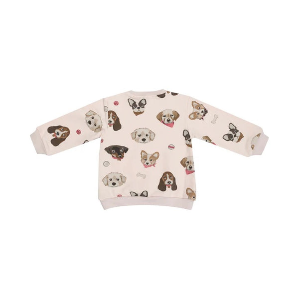 Pretty Puppy Faces Oversize Sweatshirt & Leggings Set