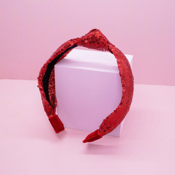 Sequin Knot Headband - Christmas, Valentine's, St. Patrick's