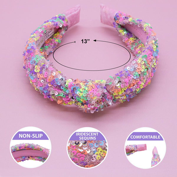 Sparkly Sequin Knot Headband (3 colors available)