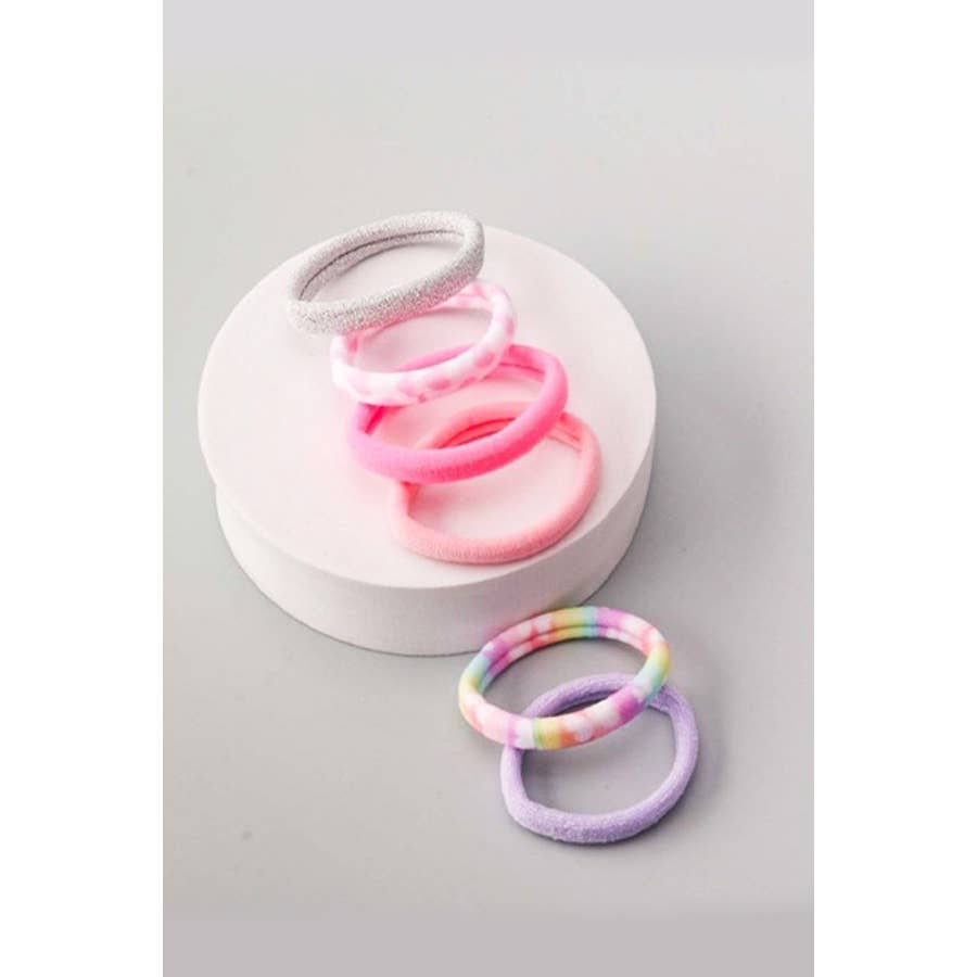 Assorted Printed Elastic Hair Tie Set