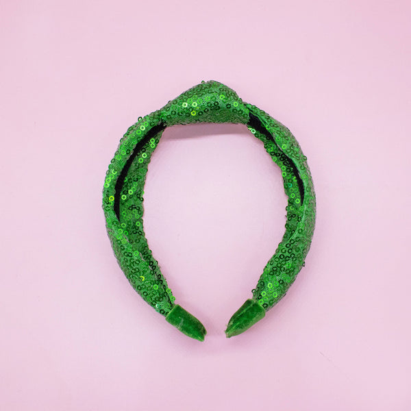 Sequin Knot Headband - Christmas, Valentine's, St. Patrick's