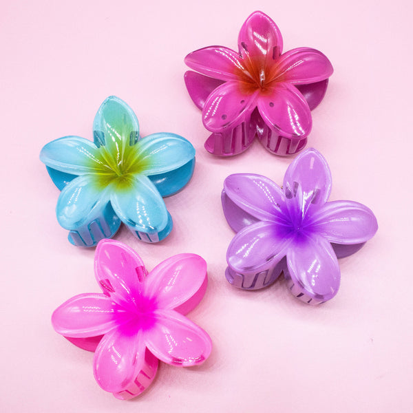 Plumeria Flower Hair Claw Clip - Tropical Floral