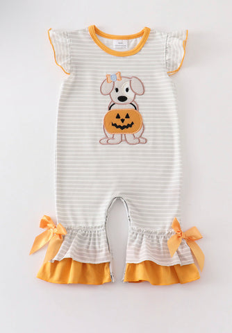 Trick or Treat Girl Pup Romper