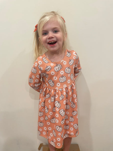 Pumpkins & Daisies Twirl Dress