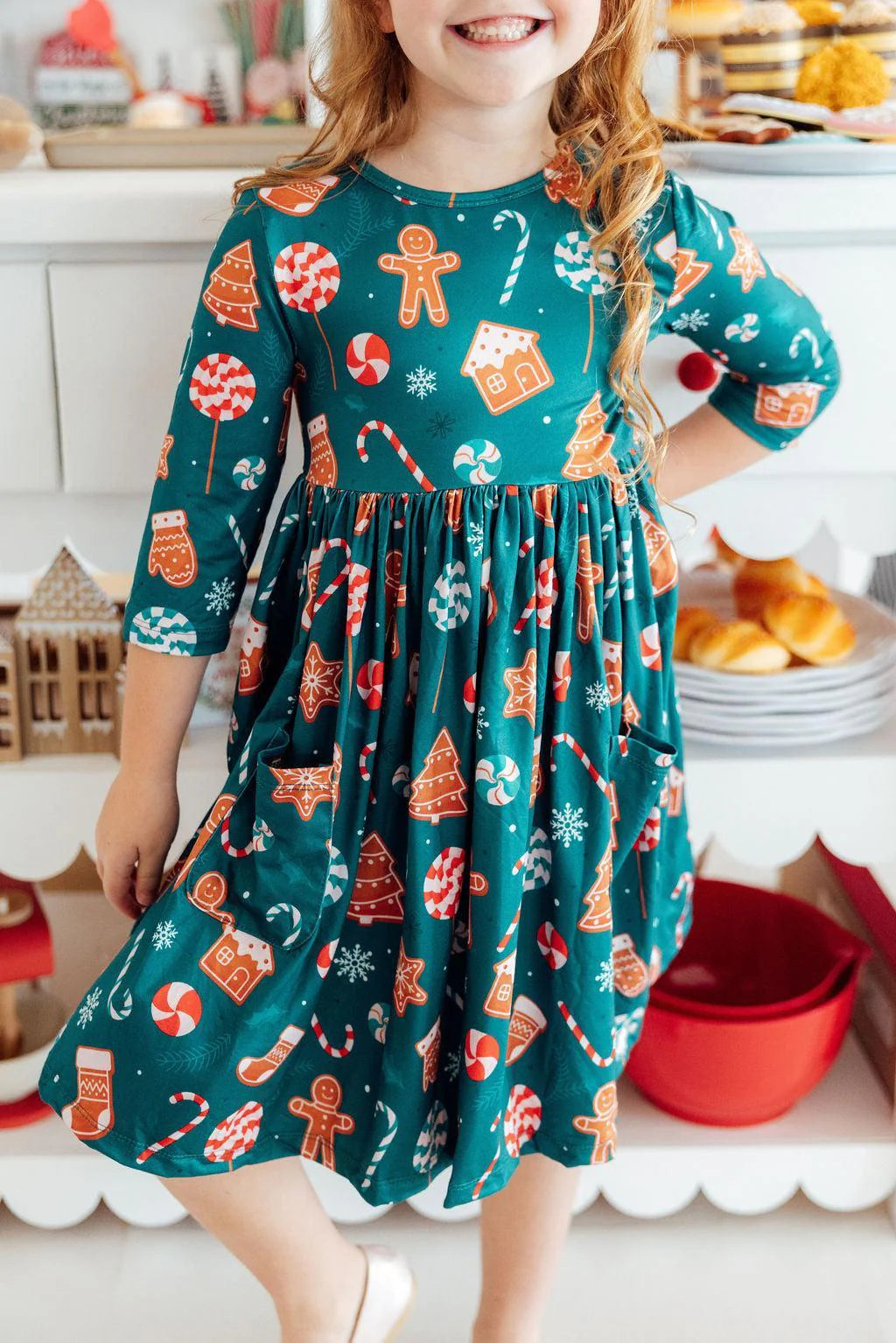 Gingerbread House Twirl Dress