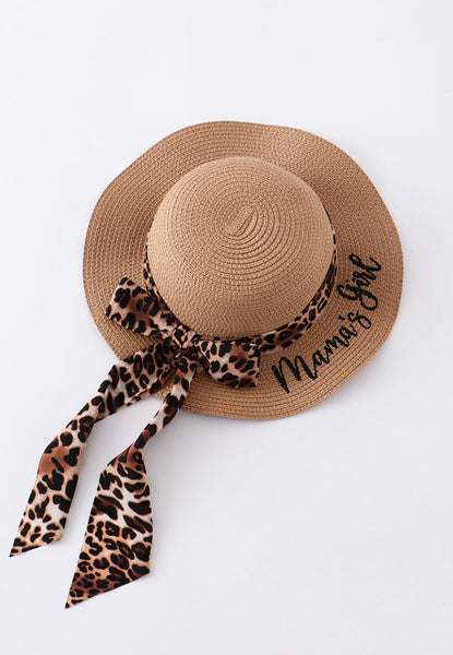 Leopard straw hat mommy & me