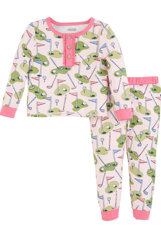 Pink Golf Pajama Set