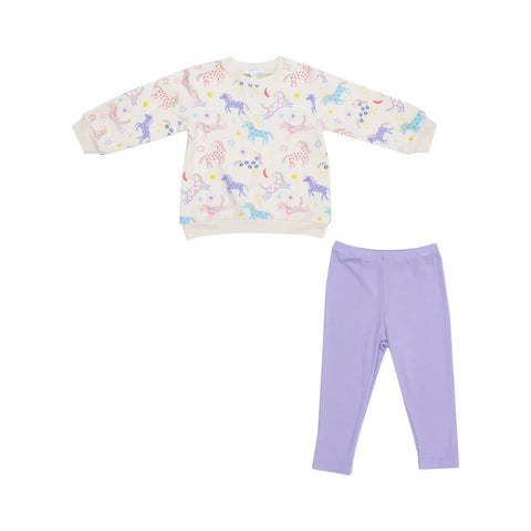 Fun Unicorns Oversized Sweatshirt & Leggings Set