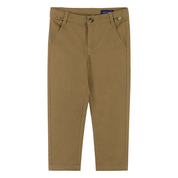 Infant Navy Suspenders and Khaki pants set