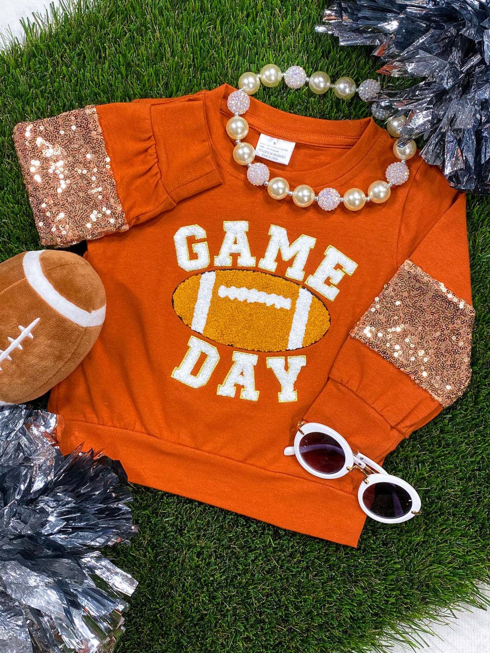 Mommy & Me Game Day Burnt Orange Shirt - Girls