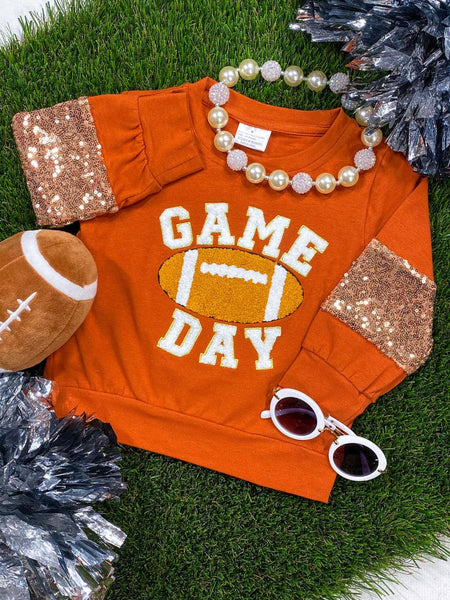 Mommy & Me Game Day Burnt Orange Shirt - Girls