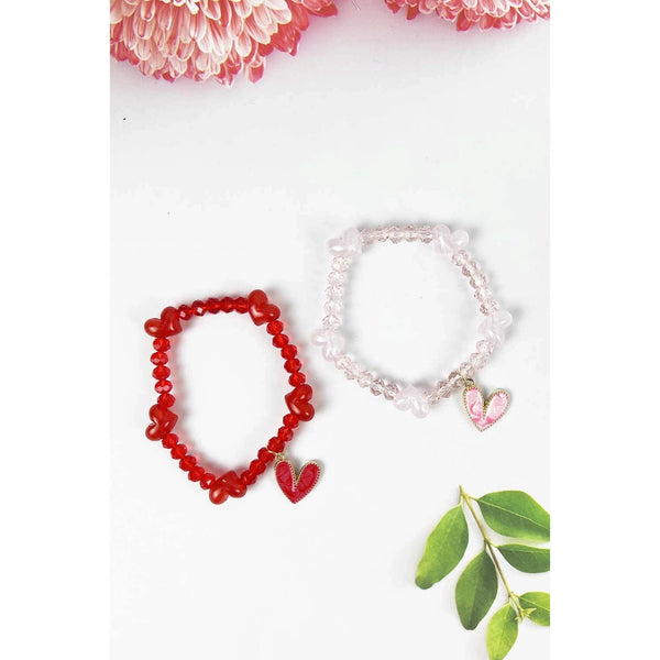 Cute Valentine Bracelet of Solid Color Heart