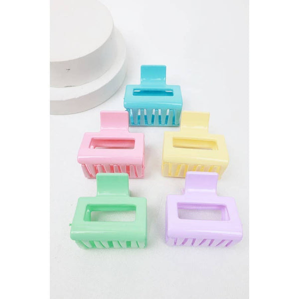 3-Pcs Mini Rectangle Hair Claw Set