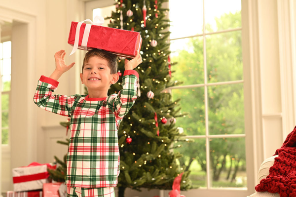 Christmas Plaid Buttflap Pajamas- Infant