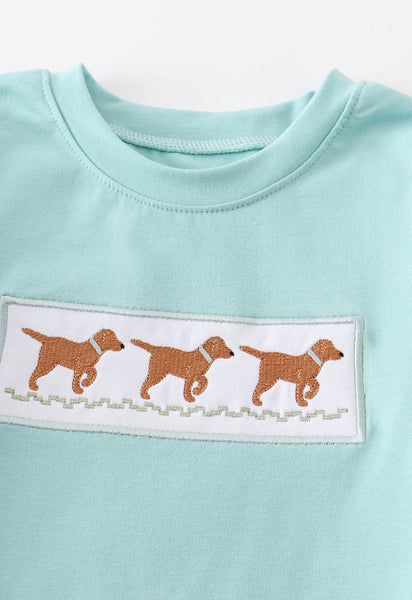 Three Dogs Embroidery Top 6