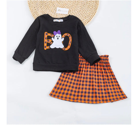 Boo Ghost Skirt Set