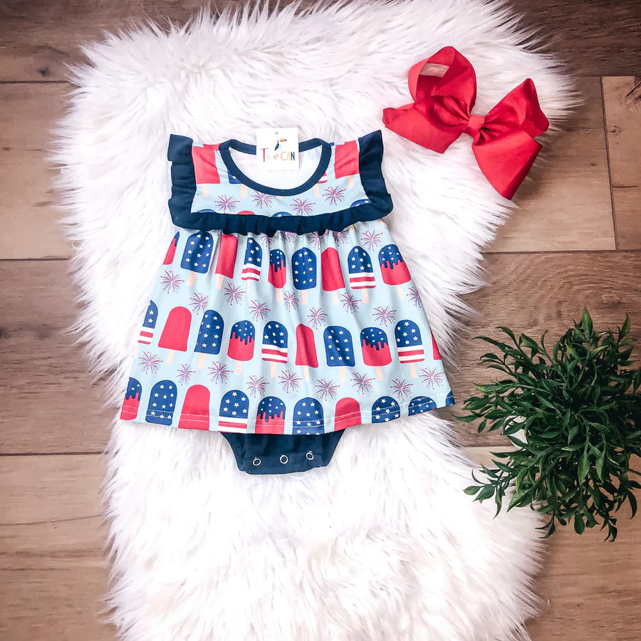 Patriotic Pops Infant Romper 3M