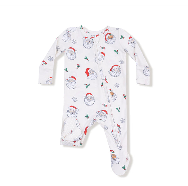 Vintage Santas - 2 Way Zipper Footie