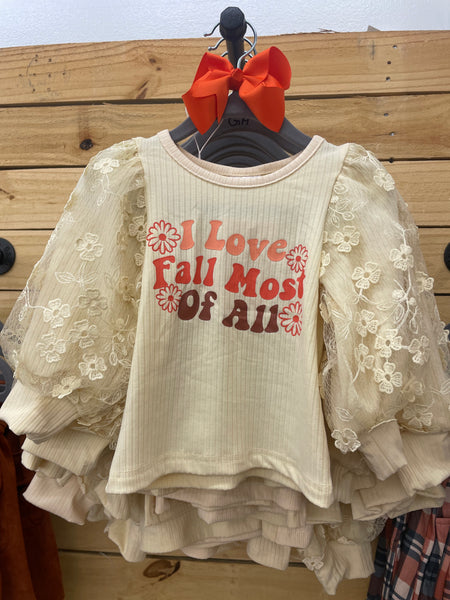 “I love fall most all” Top