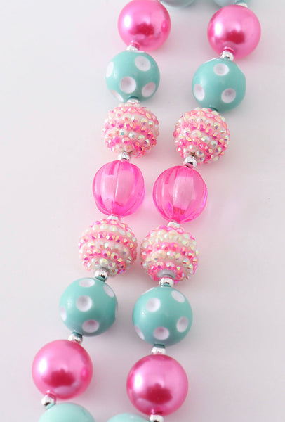 Mint & Pink Flamingo Necklace