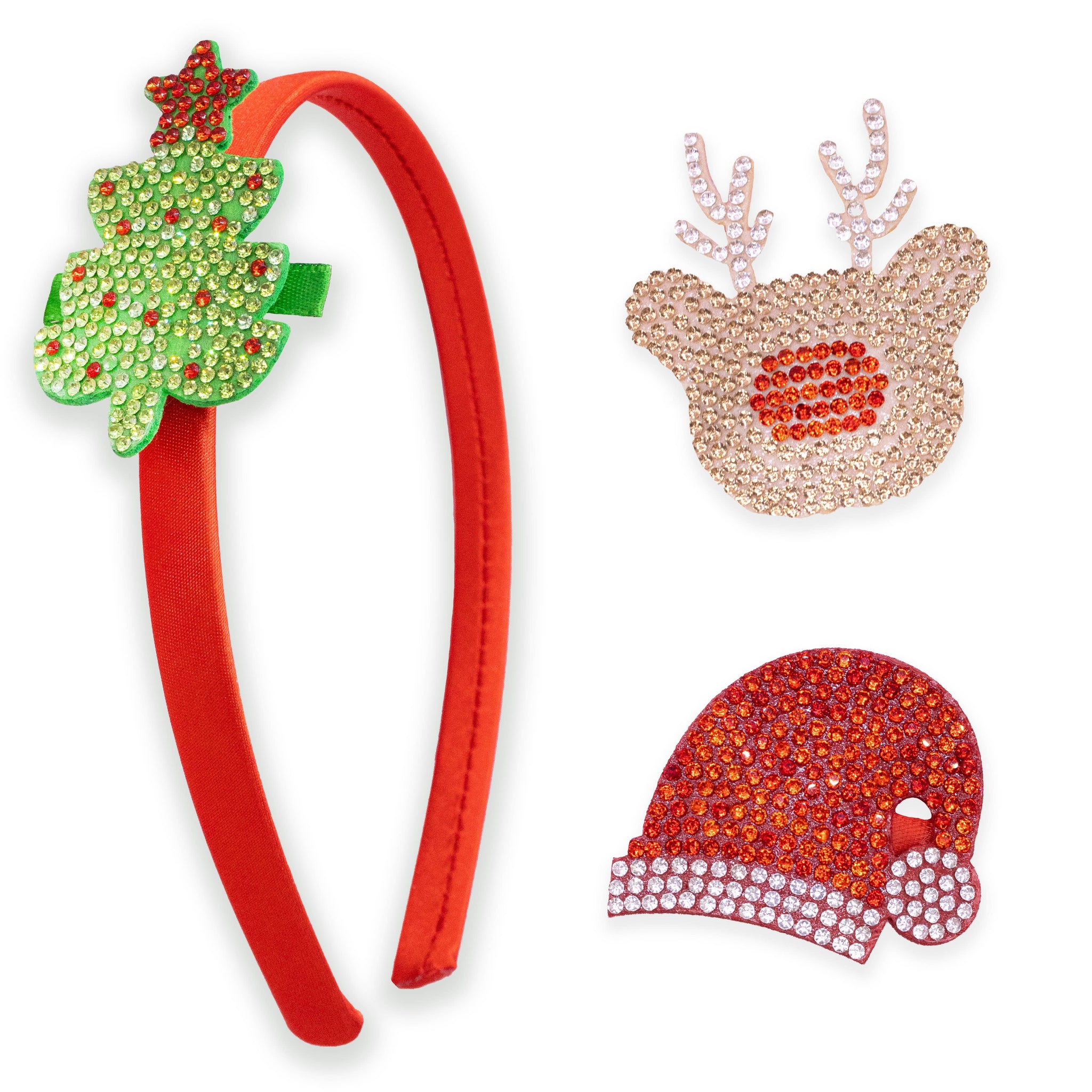 Christmas Charm Headband and Hair Clips - Interchangeable