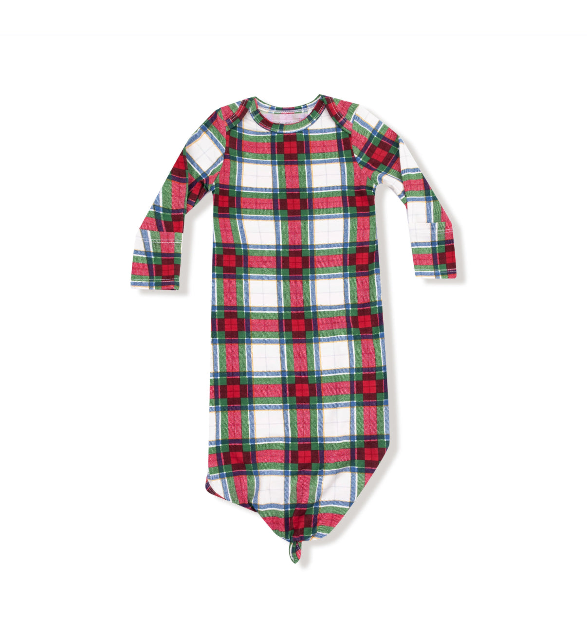 Holiday Plaid Knotted Gown
