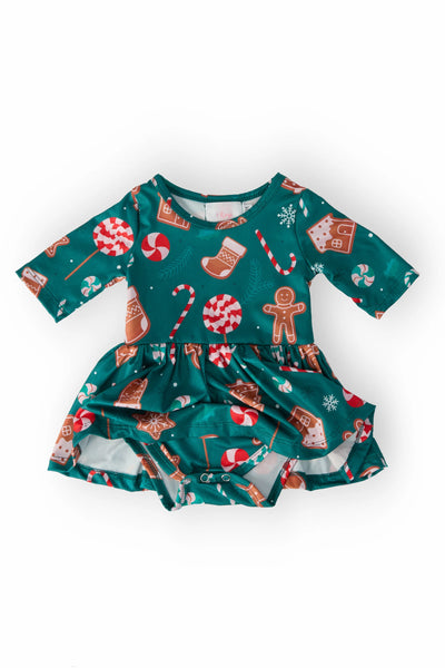 Gingerbread House Twirl Bodysuit