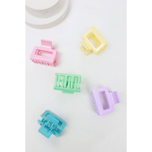 3-Pcs Mini Rectangle Hair Claw Set