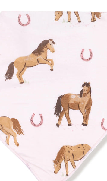 Pink Horses Bandana Bib