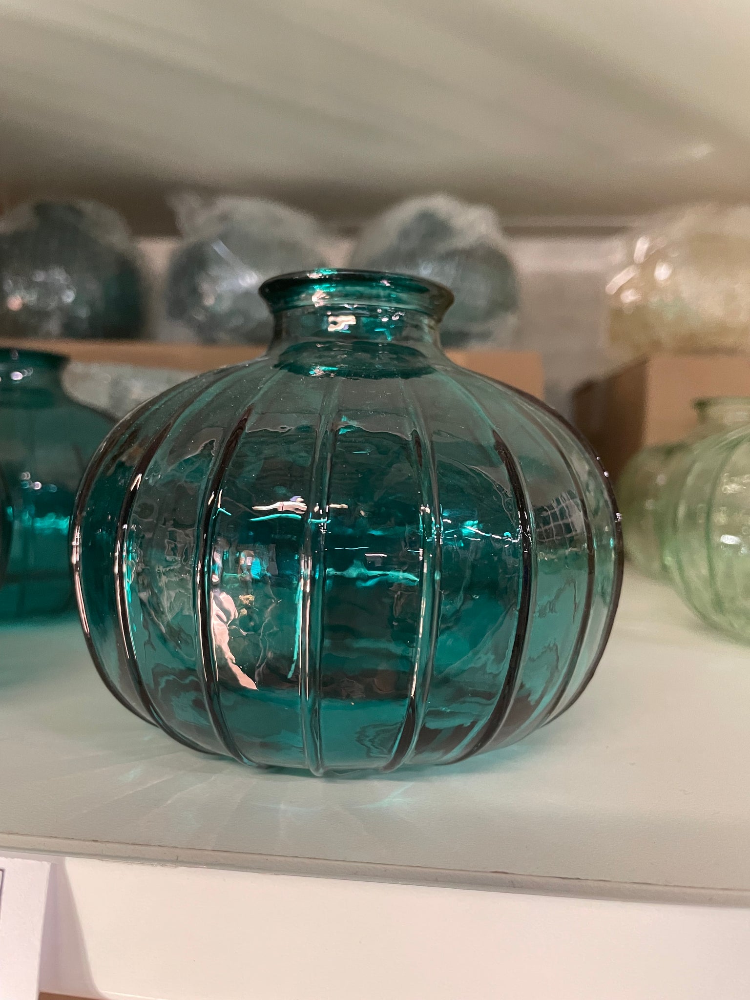 Blue Round Vase