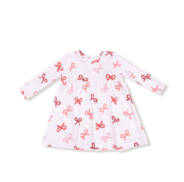 Candy Cane Bow Dress & Bloomers