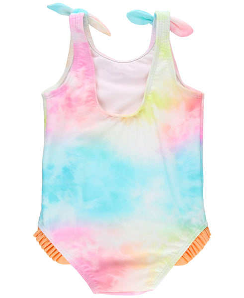 Rainbow Tie Dye Tie Shoulder One Piece