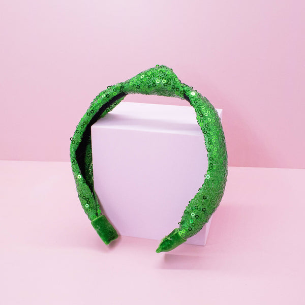 Sequin Knot Headband - Christmas, Valentine's, St. Patrick's