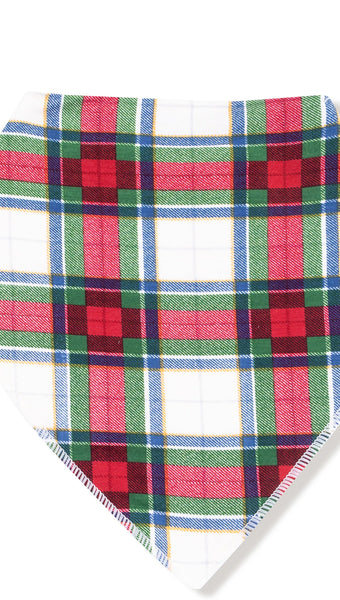 Holiday Plaid Bandana Bib