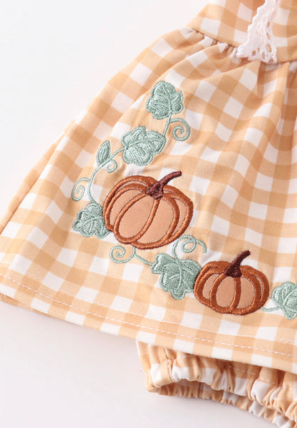 Mustard Plaid Pumpkin Bubble