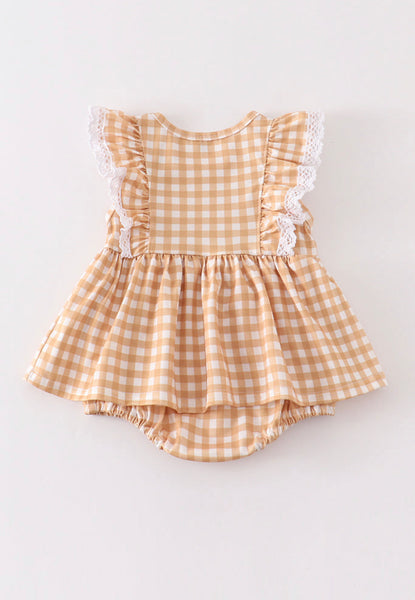 Mustard Plaid Pumpkin Bubble