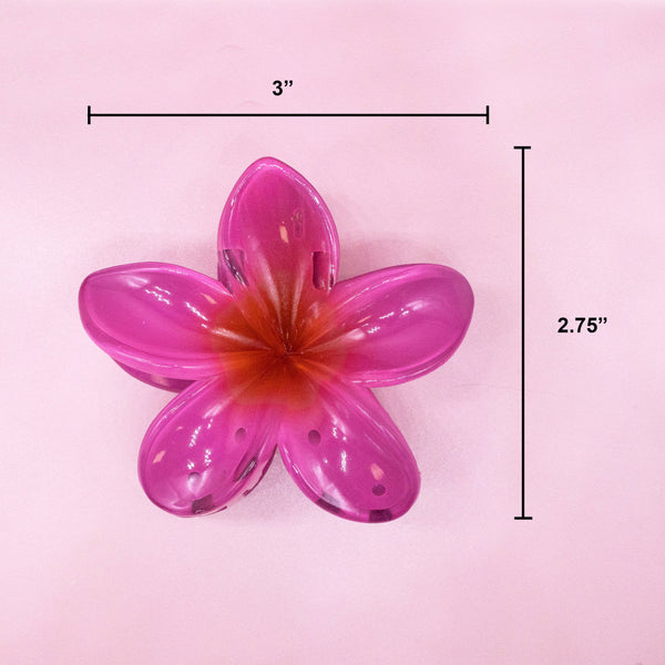 Plumeria Flower Hair Claw Clip - Tropical Floral