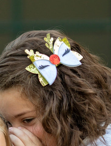 Glittery Reindeer Bow