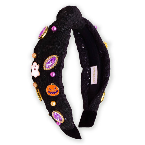 Halloween Knotted Headband - Tweed Knot Hair Band for Kids Girls