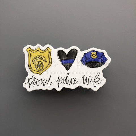 Proud Police Wife Sticker