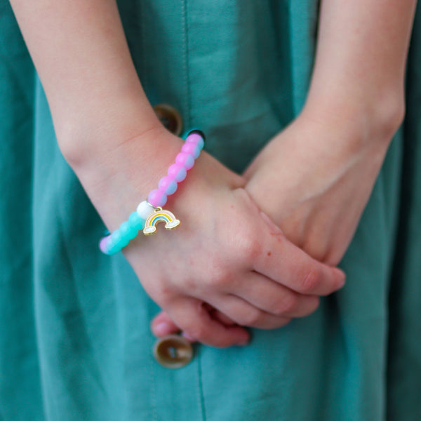 Glow in the Dark Unicorn Charm Bubble Bracelets (3 colors available)