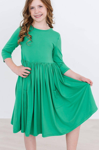 Kelly Green Twirl Dress