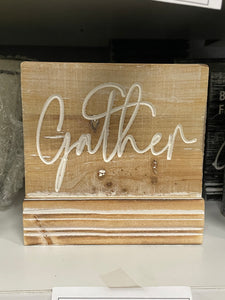 Gather Wooden Block