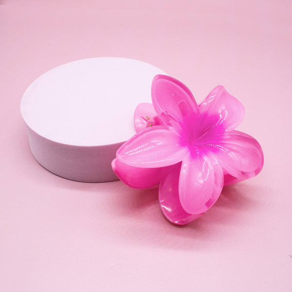 Plumeria Flower Hair Claw Clip - Tropical Floral